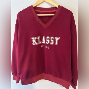 Klassy Network Deep Red Fabric